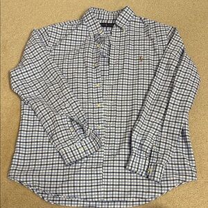 Ralph Lauren Blue and White Checkered Shirt